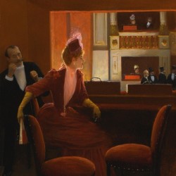 Lady in red at the Opera